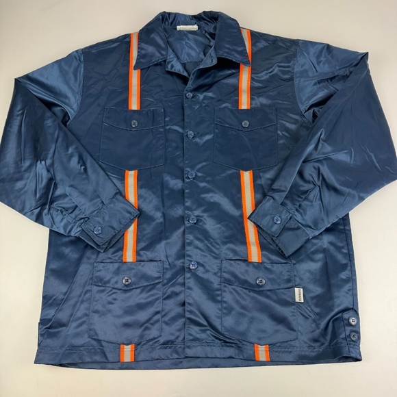 Vintage Y2K Third Rail Mens Size M Reflective Work Shirt Made in Canada *Read - Picture 1 of 9